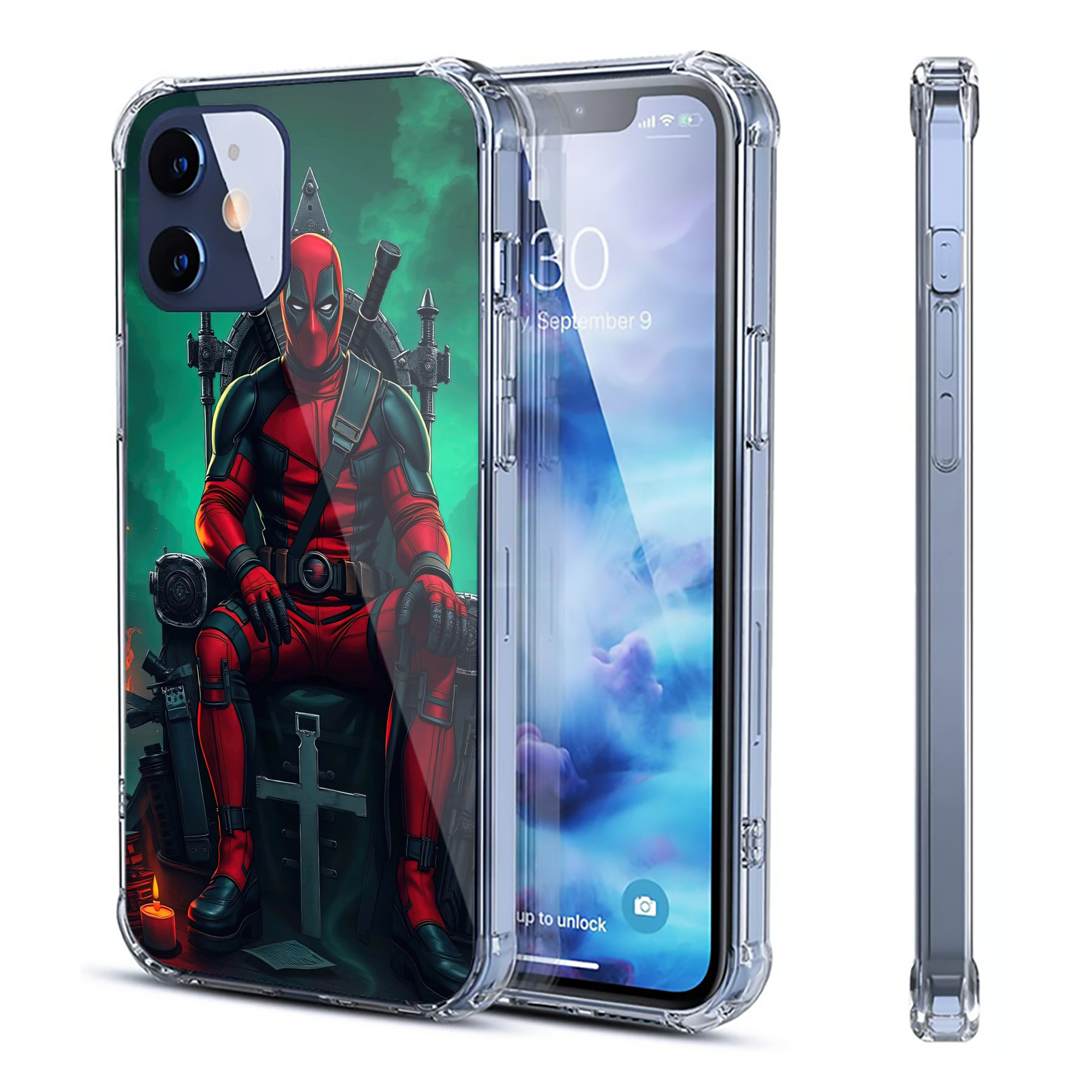 （画像用） Deadpool デッドプール 【iPhone 12シリーズ対応】透明スマホケース（クリアソフトケース）